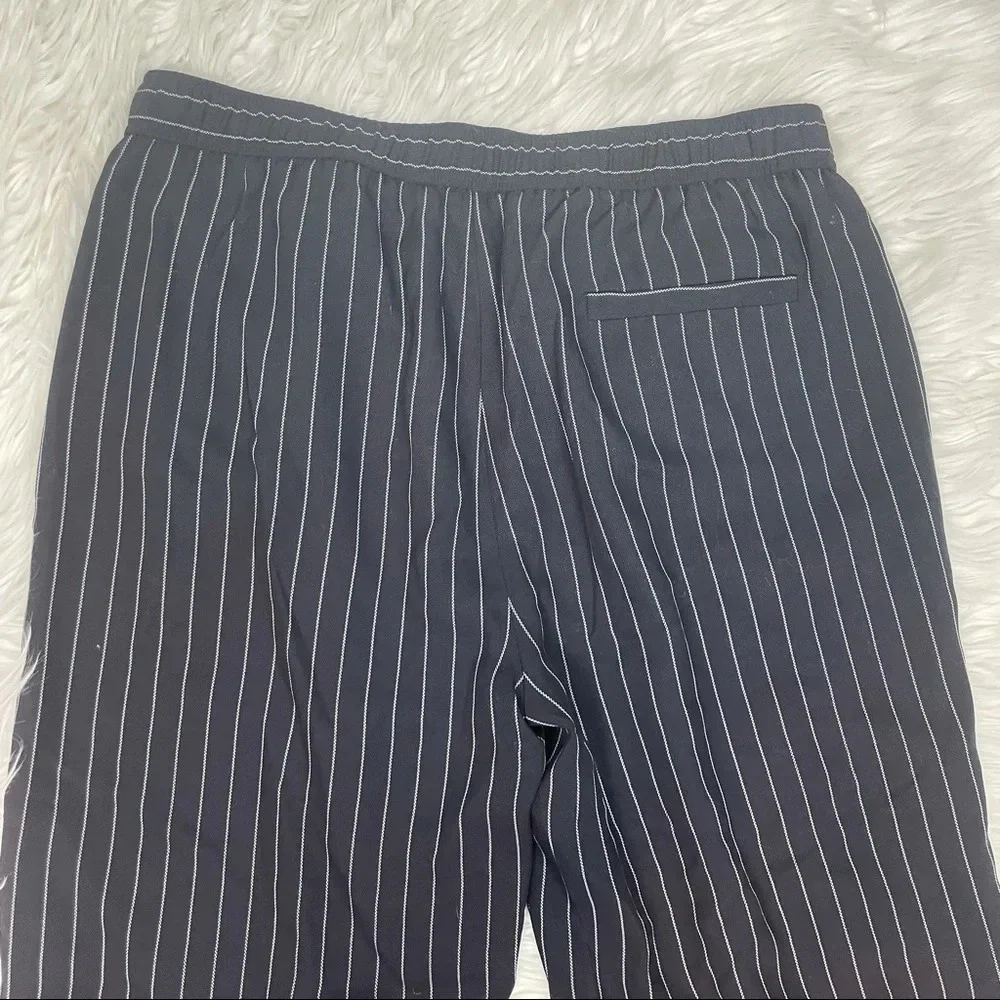 NWOT Eileen Fisher Pinstripe Crop Wide Leg Pant Indigo Casual Women’s Medium - Picture 12 of 13